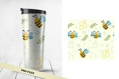 Buzzing Bees & Honeycomb, 20 oz Tumbler Wrap Seamless Design Product Image 1