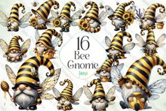 Bee Gnome Sublimation Clipart Product Image 1