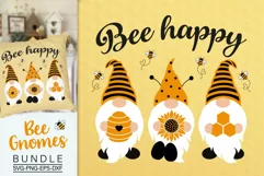 Bee Happy Gnomes Svg, Honey Bee Gnomes Svg, Bee Svg Product Image 2