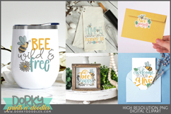 Bee Positive Inspirational Clipart Bundle Product Image 3
