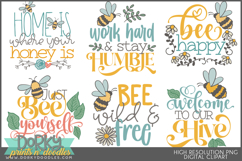 Bee Positive Inspirational Clipart Bundle Product Image 2