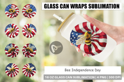 Glass Can Bee 4th of July Product Image 1