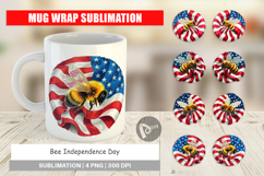 Mug Wrap Bee 4th of July Product Image 1