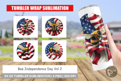 Tumbler Bee 4th of July Product Image 1