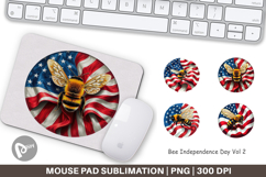 Mouse Pad Bee 4th of July Product Image 1