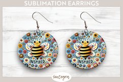 Bee Inspired v2 Round Earrings Sublimation Product Image 1