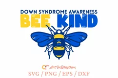Bee Kind svg, Down syndrome Awareness Month svg Product Image 2