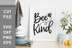 Bee Kind, Bumblebee SVG, Hand Lettered Cut File Product Image 1