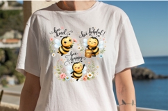 Bee Kind Humble Inspirational Bumble Bee Floral Shirt Product Image 2