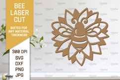 Bee Wall Decor Laser Cut. Honey Bee Wall Art SVG Design Product Image 1