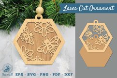 Bee Laser Cut Ornament SVG Product Image 1