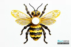 Bee Layered Paper Art PNG Clipart Product Image 1