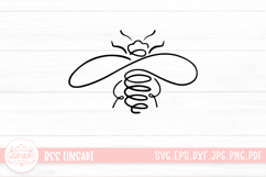 Bee Line Art SVG Cut File | Bee Sign and Symbol Product Image 1