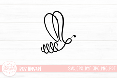 Bee Line Art SVG Cut File | Bee Sign and Symbol Product Image 1