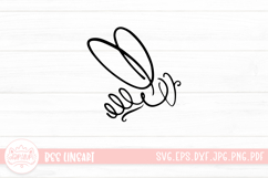 Bee Line Art SVG Cut File | Bee Sign and Symbol Product Image 1