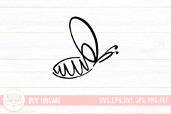 Bee Line Art SVG Cut File | Bee Sign and Symbol Product Image 1