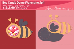 valentines bee candy dome Product Image 1
