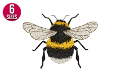 Bee Machine Embroidery Design | Cute Bumble Bee Pattern Product Image 1