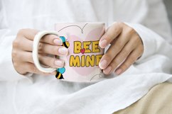 Mug wrap sublimation valentines day design, bee mug wrap Product Image 3