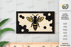 Bee Mini Signs Bundle Laser Cut. Honey Bee Wall Art SVG Product Image 2