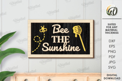 Bee Mini Signs Bundle Laser Cut. Honey Bee Wall Art SVG Product Image 4