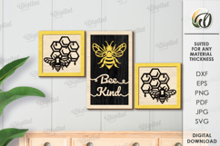Bee Mini Signs Bundle Laser Cut. Honey Bee Wall Art SVG Product Image 8
