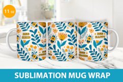 Bee mug, inspirational mug wrap, sublimation mug designs Product Image 1