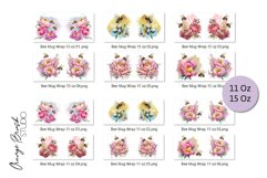 Bee Mug Wrap Bundle Coffee Mug Sublimation Wrap 