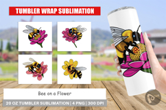 Tumbler Bee on Flower Product Image 1