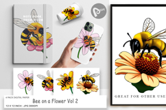 Digital Paper Bee on Flower Product Image 1