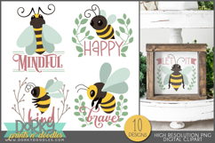 Bee Positive Inspirational Clipart Bundle Product Image 4