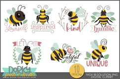 Bee Positive Inspirational Clipart Bundle Product Image 5