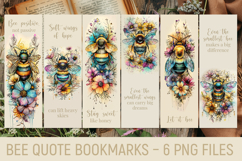 Bee Quote Bookmarks PNG Designs Product Image 1