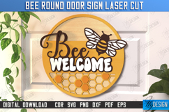 Bee Welcome Sign Laser Cut | Summer Front Door Decor | CNC Product Image 1