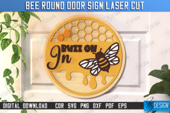 Bee Welcome Sign Laser Cut | Summer Front Door Decor | CNC Product Image 1