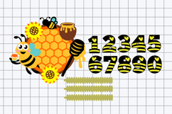 Honey Bee cake topper 3D SVG Product Image 2