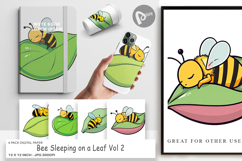 Digital Paper Sleeping Bee on Leaf Product Image 1
