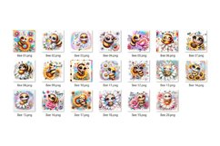 Bee Square Coaster Bundle - Inspirational Quote Sublimation