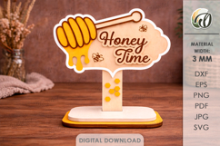3D Bee Stand Laser Cut. Home Decor. Stand Decor SVG Product Image 1