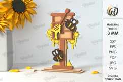 Bee stand Laser Cut. Honey Bee Home Decor SVG Product Image 1