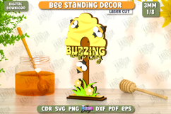 Bee Standing Decor Laser Cut | Honey Comb | Summer Design Product Image 1