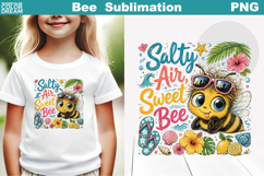 Cute Bee Floral Sublimation | Summer Bee Quotes Clipart Product Image 1
