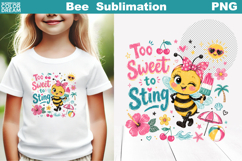Cute Bee Sublimation | Summer Bee Quotes Clipart Product Image 1