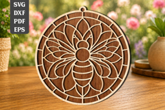 Bee Suncatcher Laser Cut SVG Product Image 1