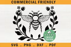 Bee svg,honeybee,queen bee svg,bee hive svg,floral bee svg Product Image 1