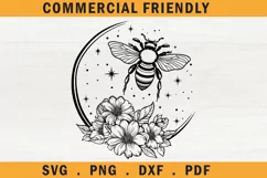 Bee svg,honeybee,queen bee svg,bee hive svg,floral bee svg Product Image 1