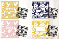 Bee SVG paper cut cards