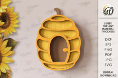 Bee tiered tray decor Laser Cut. Honey Bee Wall Decor SVG Product Image 6
