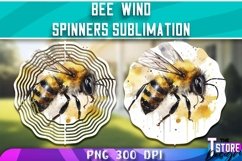 Bee Wind Spinners Sublimation|Bee Kind Wind Spinners|3d bee Product Image 2