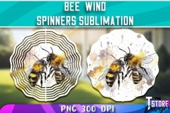 Bee Wind Spinners Sublimation|Bee Kind Wind Spinners|3d bee Product Image 3